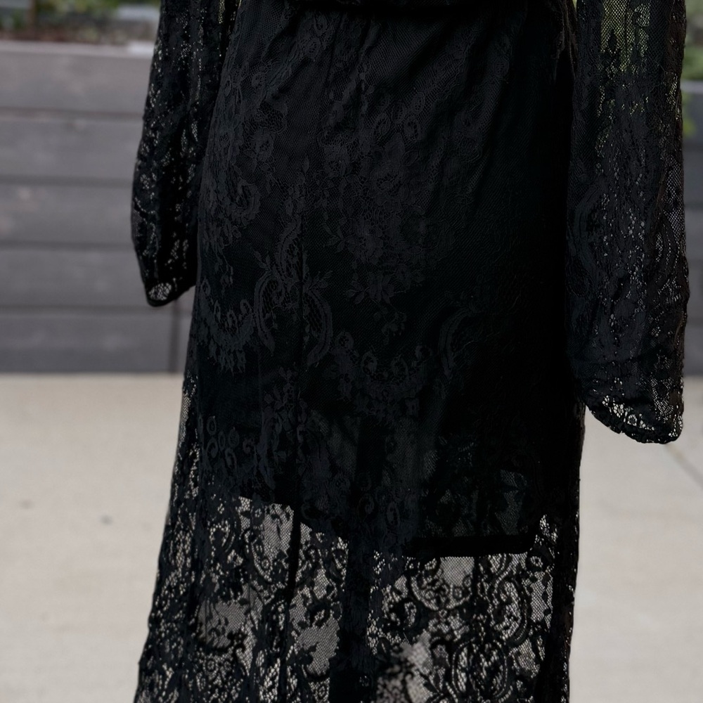 H&M Black Lace Long Sleeve Dress - Picture 4 of 6